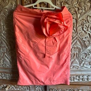 J. Crew Vibrant Coral Pencil Skirt